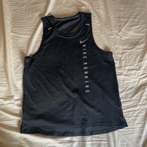 Never worn Nike dri fit running tank top in black size large